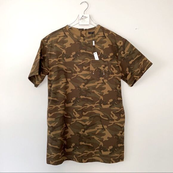 ⭕️ MARC JACOBS Dress Camouflage Camo Denim Green Khaki Small S
